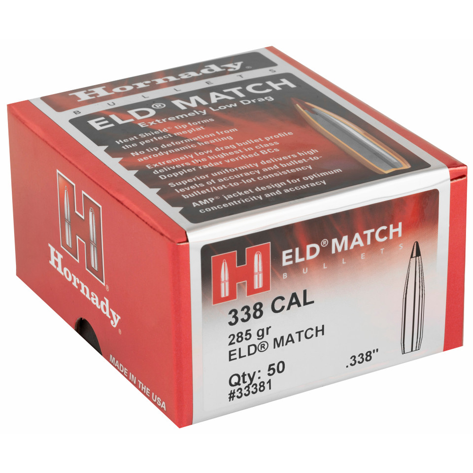 Hrndy Eld-m 338cal 285gr 50 33381 Hornady