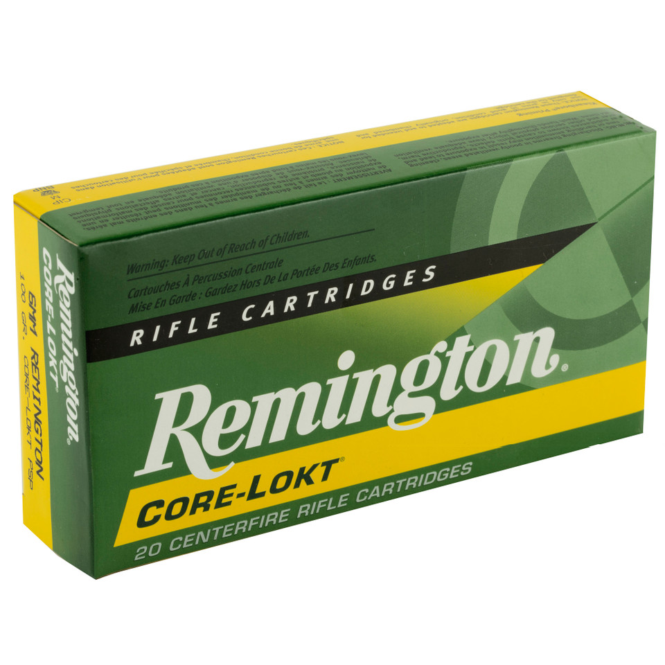 Remington 6mm Remington 100gr Pointed Soft Point (PSP) ammunition