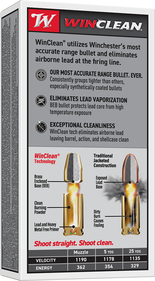 Winchester 9mm Luger 115gr Brass Enclosed Base (BEB)