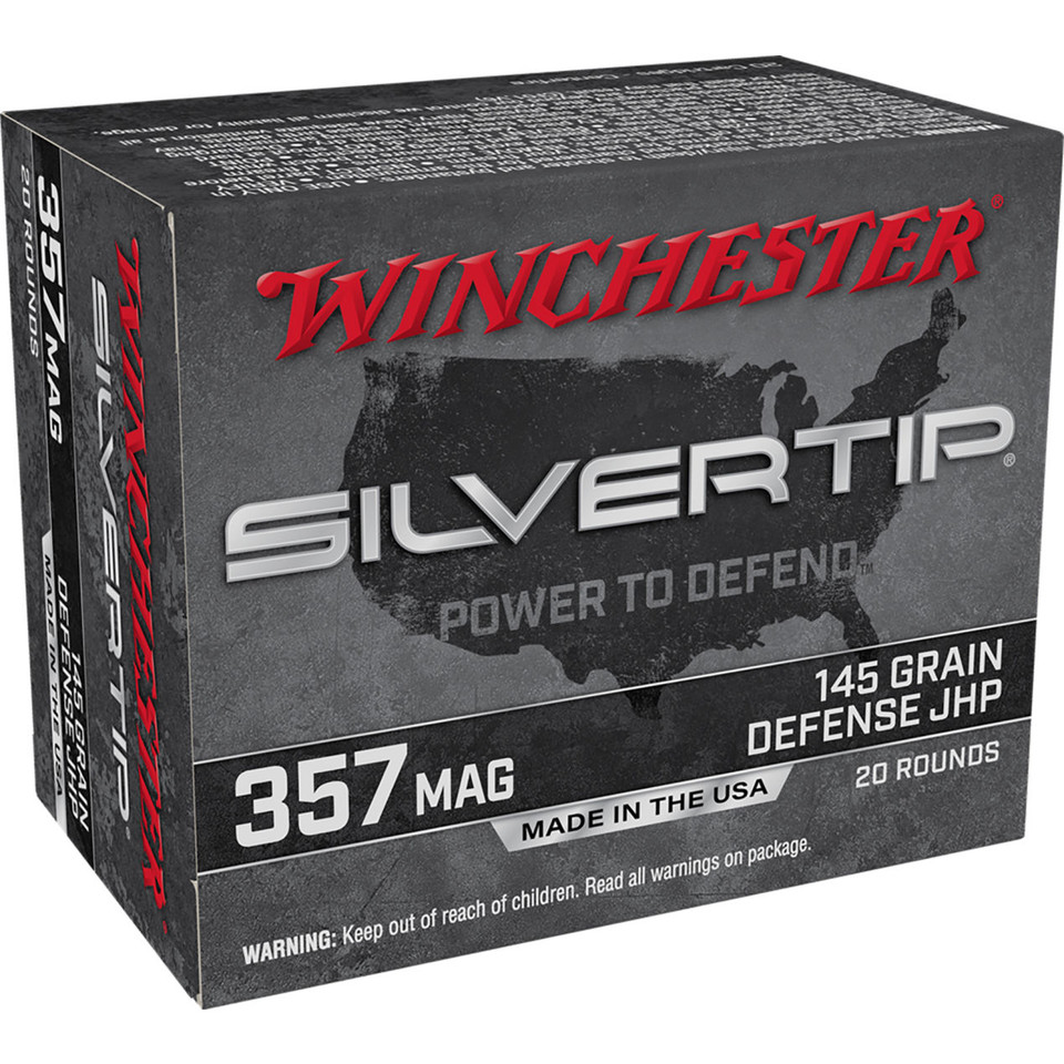 Winchester .357 Magnum 145gr Jacketed Hollow Point (JHP) ammunition