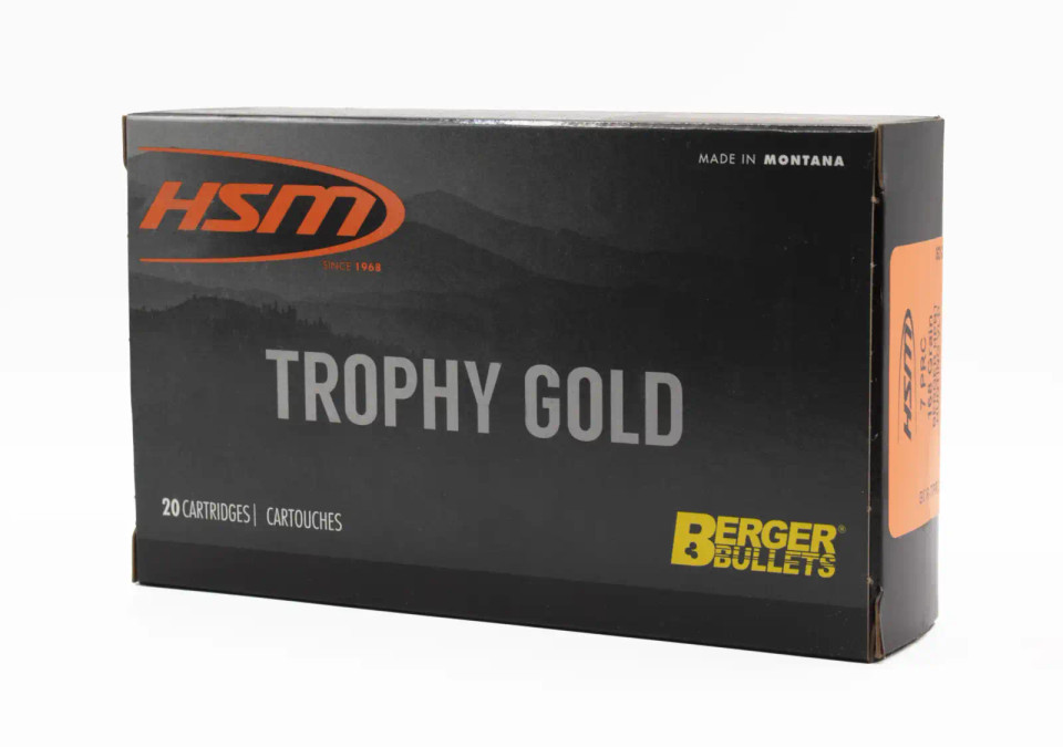 HSM Trophy Gold 7mm PRC 168gr Berger Match Hunting VLD