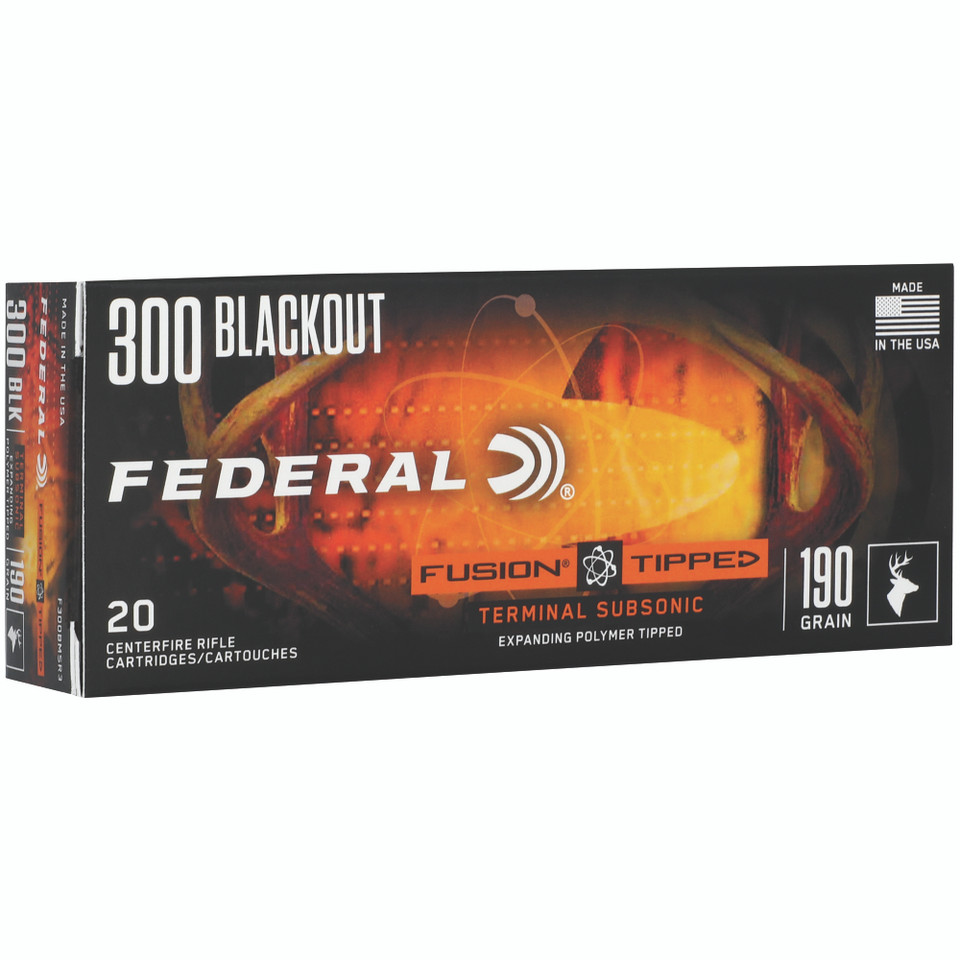 Federal .300 AAC Blackout 190gr Polymer Tipped ammunition