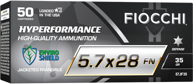 Fiocchi Hyperformance Defense 5.7x28mm 35 Grain Jacketed Frangible - Saint Barbs
