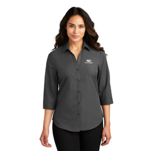 Port Authority Womens 3/4 Sleeve Poplin - CO Port Authority Womens 3/4 Sleeve Poplin - CO