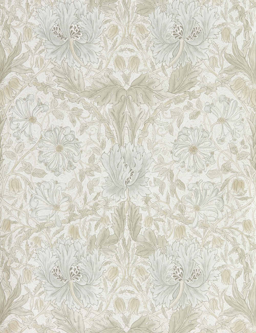 Morris & Co. Pure Honeysuckle & Tulip Wallpaper, Linen Swatch