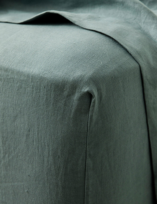 Cultiver Linen Bedding, Fitted Sheet