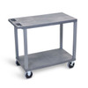 32"W x 18"D - Two Flat with 5" Casters - Gray
