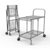 Two-Shelf Collapsible Wire Utility Cart