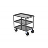 Valley Craft Three Shelf 24 x 36" Utility Cart, Gray with Mold On Casters  (CALL FOR BEST PRICING)