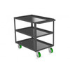 Valley Craft Three Shelf 18 x 36" Utility Cart, Gray with Poly Casters (CALL FOR BEST PRICING)