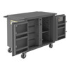 Original Durham Mobile Jobsite Cabinet, 14 Gauge Steel, 26-7/8 x 55-3/4 x 39-7/8, Gray