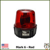 Mark 6 AC Rotating Beacon Light - Red