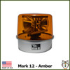 Mark 12 AC/DC Rotating Beacon Light - Amber