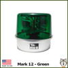 Mark 12 AC/DC Rotating Beacon Light - Green