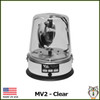 MV2 AC/DC Rotating Beacon Light - Clear