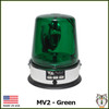 MV2 AC/DC Rotating Beacon Light - Green