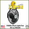 FANDL Dock Light Fan Kit with Heavy Duty Aluminum Lamp Head