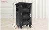 FEATURES:

Accommodates tablets and most laptops with up to 15” screens
USB-C outlets are conveniently located above each storage slot for easy access to power and less cable clutter
Eliminates the need for bulky power bricks
Compatible with user-provided cords, or users can choose the optional 30-pack of USC-C to USB-C cords
Divider fins feature integrated cable guides
Comfortable push handle
Durable powder-coated steel construction
Commercial-grade 4” full-swivel casters, two with locking brakes
See-through panel on front door
Dual fans and ventilated sides help keep devices cool
Includes a front locking door and two keys
45 watts per port of power delivery
cULus-listed electrical components
No assembly required

DIMENSIONS:

Overall: 25.6” W x 18” D x 44” H
Divider slots: 1-1/8” W x 15” D x 10” H
Divider fins: 0.25” W x 11” D x 6” H
Handle: 13.5” W x 2.25” D