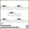 Staplex® Tabster Translucent 1" Tabs with Horizontal Perforation (25,000ct. - 5 rolls) (TB-1TNP) graphic