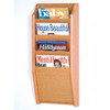 Wooden Mallet Cascade 4 Pocket Magazine Rack, Black/Mahogany