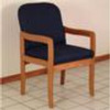 Wooden Mallet Prairie Collection Guest Chair, Standard Leg, Watercolor Green, Medium Oak