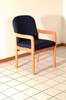 Wooden Mallet Prairie Collection Guest Chair, Standard Leg, Watercolor Rose, Medium Oak