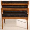 Wooden Mallet Valley Collection Three Seat Bariatric Chair, Center Arms, Standard Leg, Arch Blue, Medium Oak