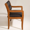 Wooden Mallet Valley Collection Bariatric Guest Chair, Standard Leg, Arch Slate, Light Oak