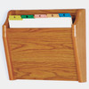 Wooden Mallet Tapered Bottom Letter Size File Holder, Black/Medium Oak