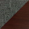 Wooden Mallet Dakota Wave Single Bench, Charcoal Grey, Mahogany
