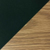 Wooden Mallet Dakota Wave Three Seat Bench, Green Vinyl, Light Oak