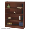 Square-Edge Veneer Bookcase - 4 Shelf