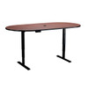 Electric Height-Adjustable Teaming Table, Racetrack - 84x42"