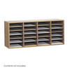 Wood Adjustable Literature Organizer, 24 Compartment