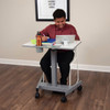 Pneumatic Sit/Stand Student Desk (STUDENT-P) - Student Sitting