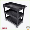 Luxor EC111-B Three Shelf Utility Cart - Right_Above