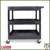 Luxor EC111-B Three Shelf Utility Cart - Center