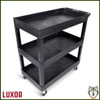 Luxor EC111-B Three Shelf Utility Cart - Left_Above