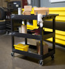 Luxor EC111 Three Shelf Utility Cart - Warehouse