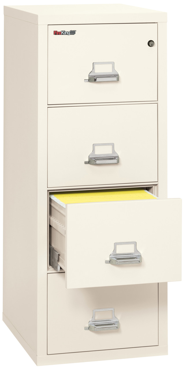 FireKing Four-Drawer Vertical File, 20-13/16w x 25d, UL 350 for Fire 25-4-2125