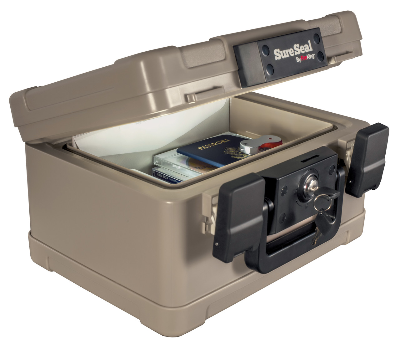 Fireking Sureseal .15cu Ft. Media Fire File Chest - 1.12 Gal - Taupe - Envelope, Document, Flash Drive, Memory Stick, Cd/dvd (SS102)