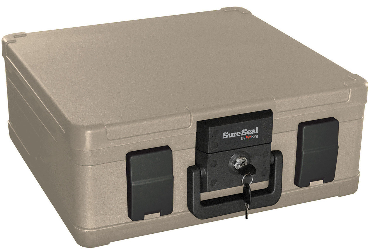Fireking SS103 Fire and Waterproof Chest 15.9w x 12.4d x 6.5h Taupe