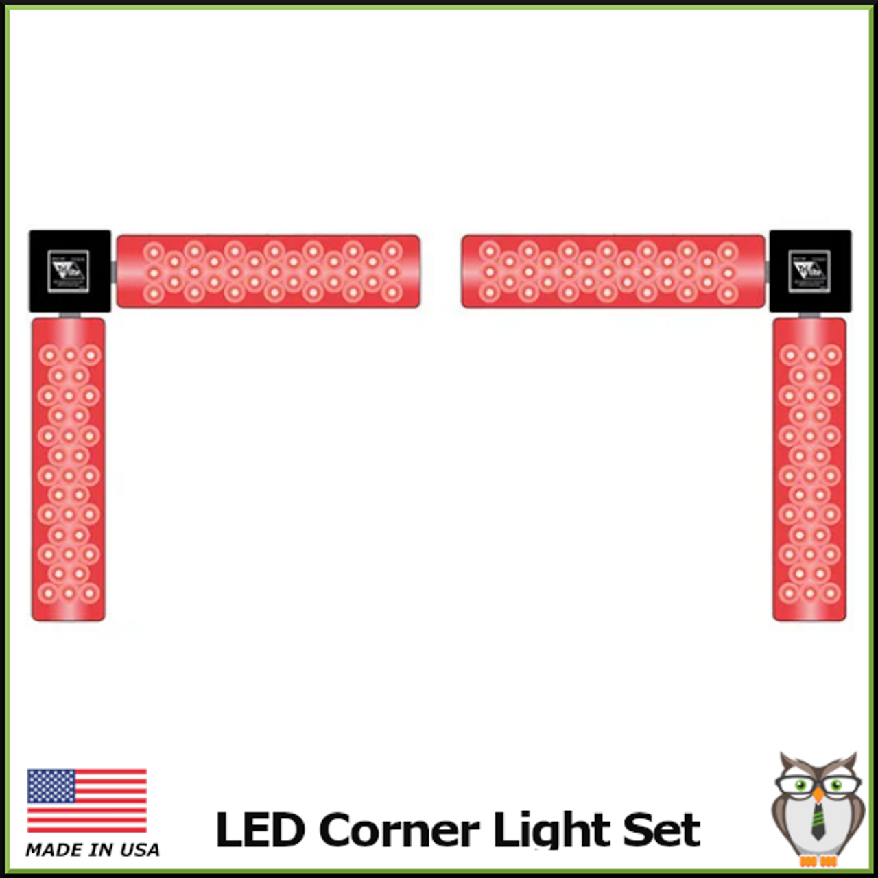 LED Corner Light Set - Red "Stop"