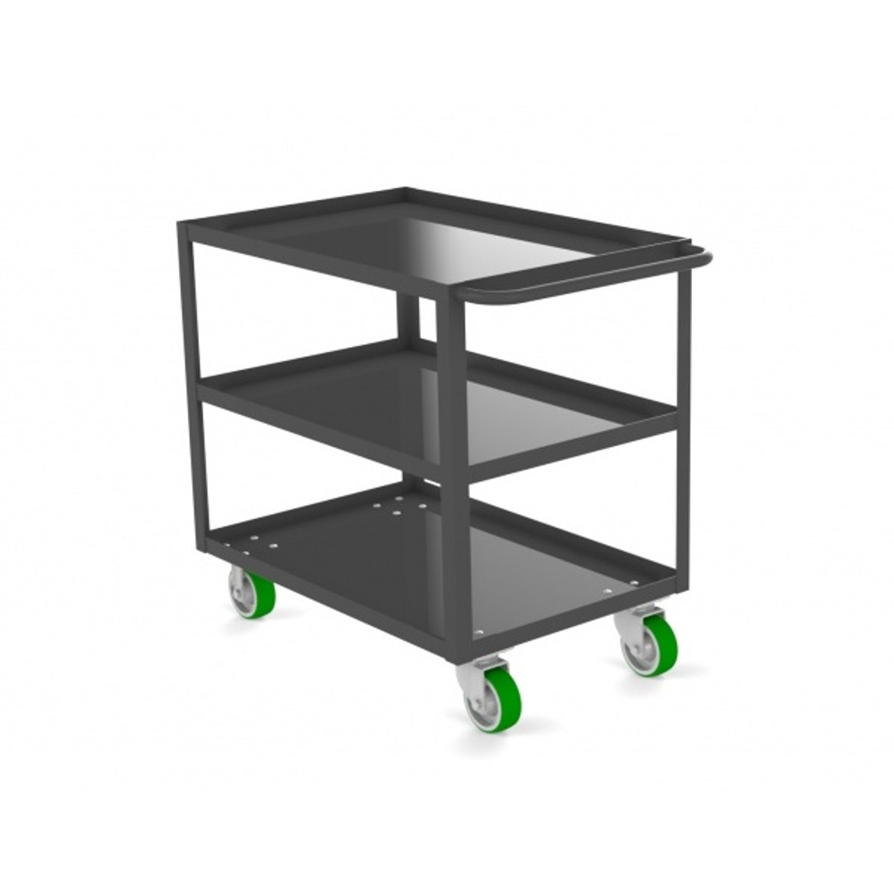 Valley Craft Three Shelf 30 x 60" Utility Cart, Gray with Poly Casters(CALL FOR BEST PRICING)