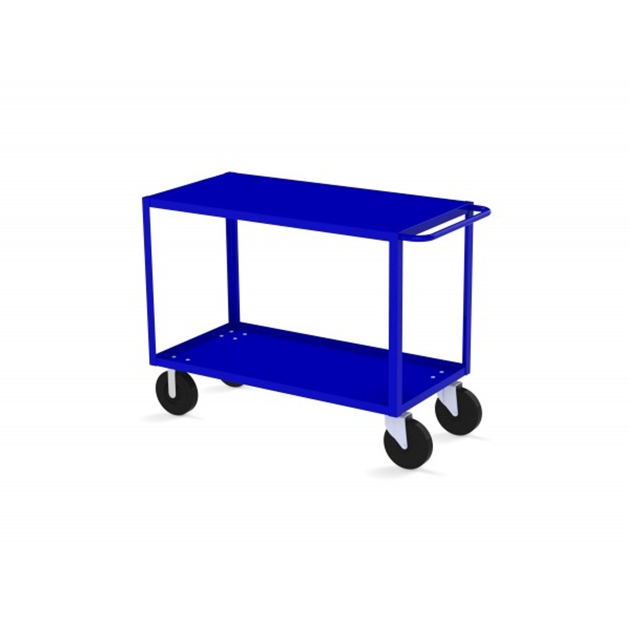 Valley Craft Two Shelf 30 x 60" Flush-Top Utility Cart, Blue with Mold On Casters(CALL FOR BEST PRICING)