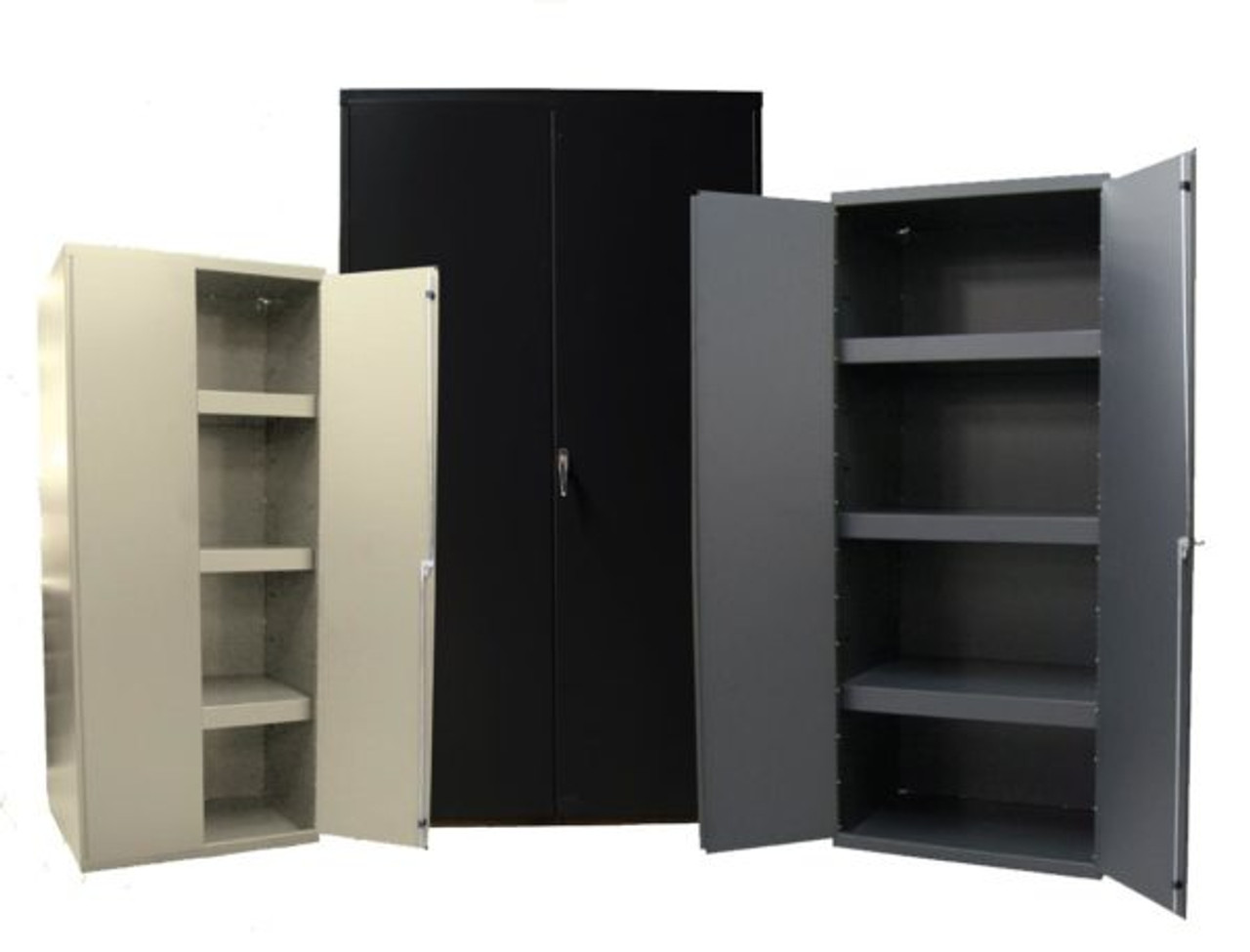 Valley Craft Electronic Locking Cabinet 48"W X 24"D X 72"H, Smoke Gray - includes 3 Shelves (CALL FOR BEST PRICING)