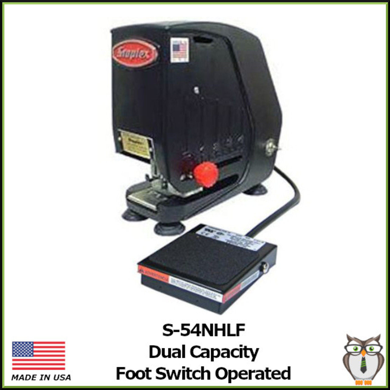 Staplex® S-54NHLF Foot Switch Operated Dual Capacity Automatic Electric Stapler (S-54NHLF)