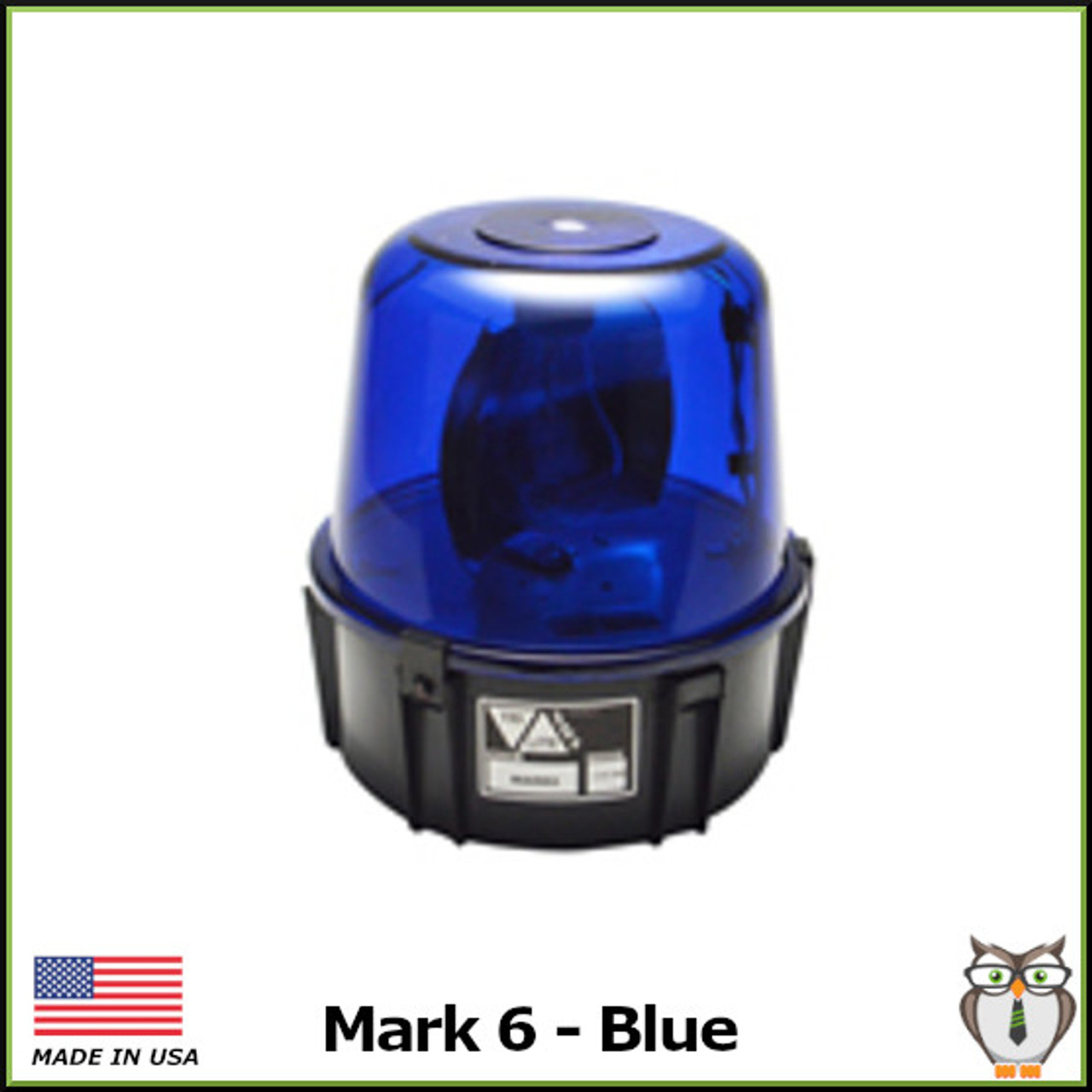 Mark 6 AC Rotating Beacon Light - Blue