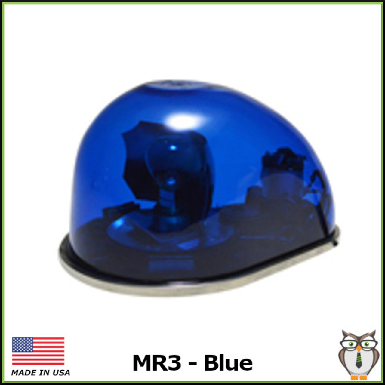 MR3 DC Rotating Beacon Light - Blue