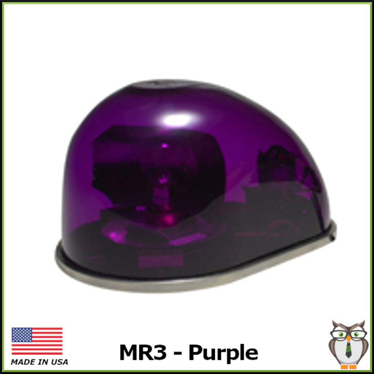 MR3 DC Rotating Beacon Light - Purple